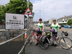 RGB cyclists arrive in Cornwall on epic bike ride for CHSW